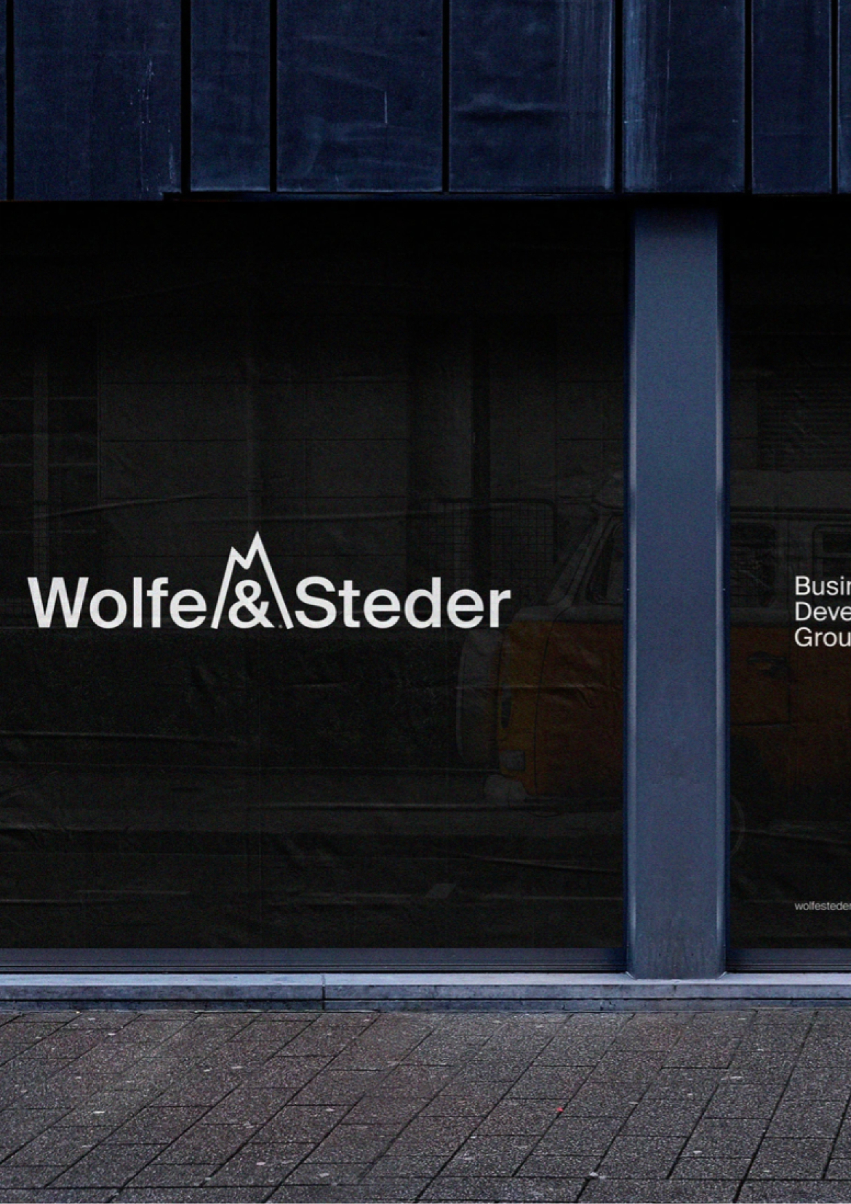 wolfe & steder storefront signage
