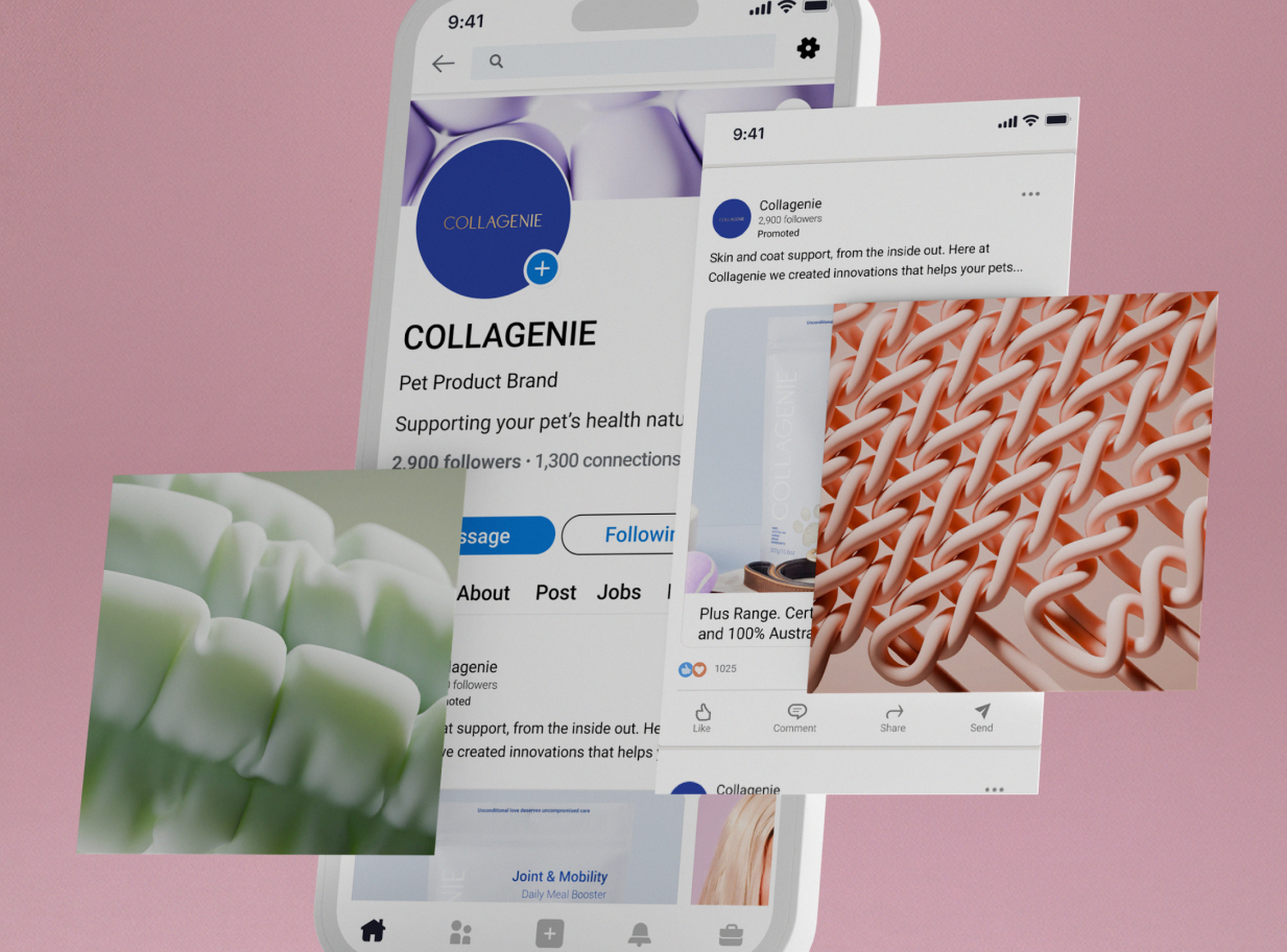 collagenie abstract collagen chain texture