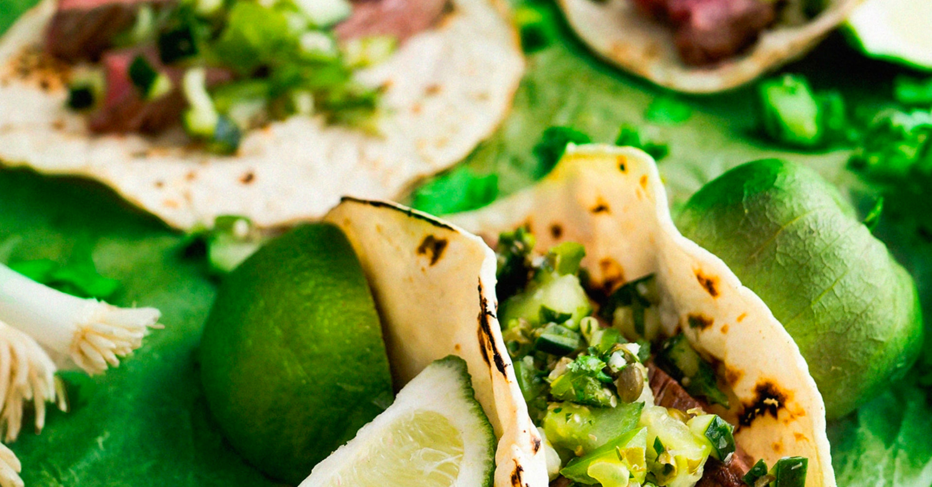 oy tacos food spread