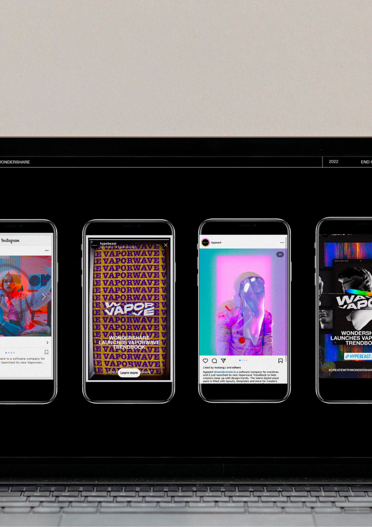 vapor wave campaign social story
