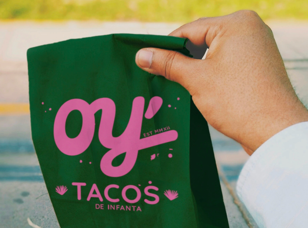oy tacos brand bag