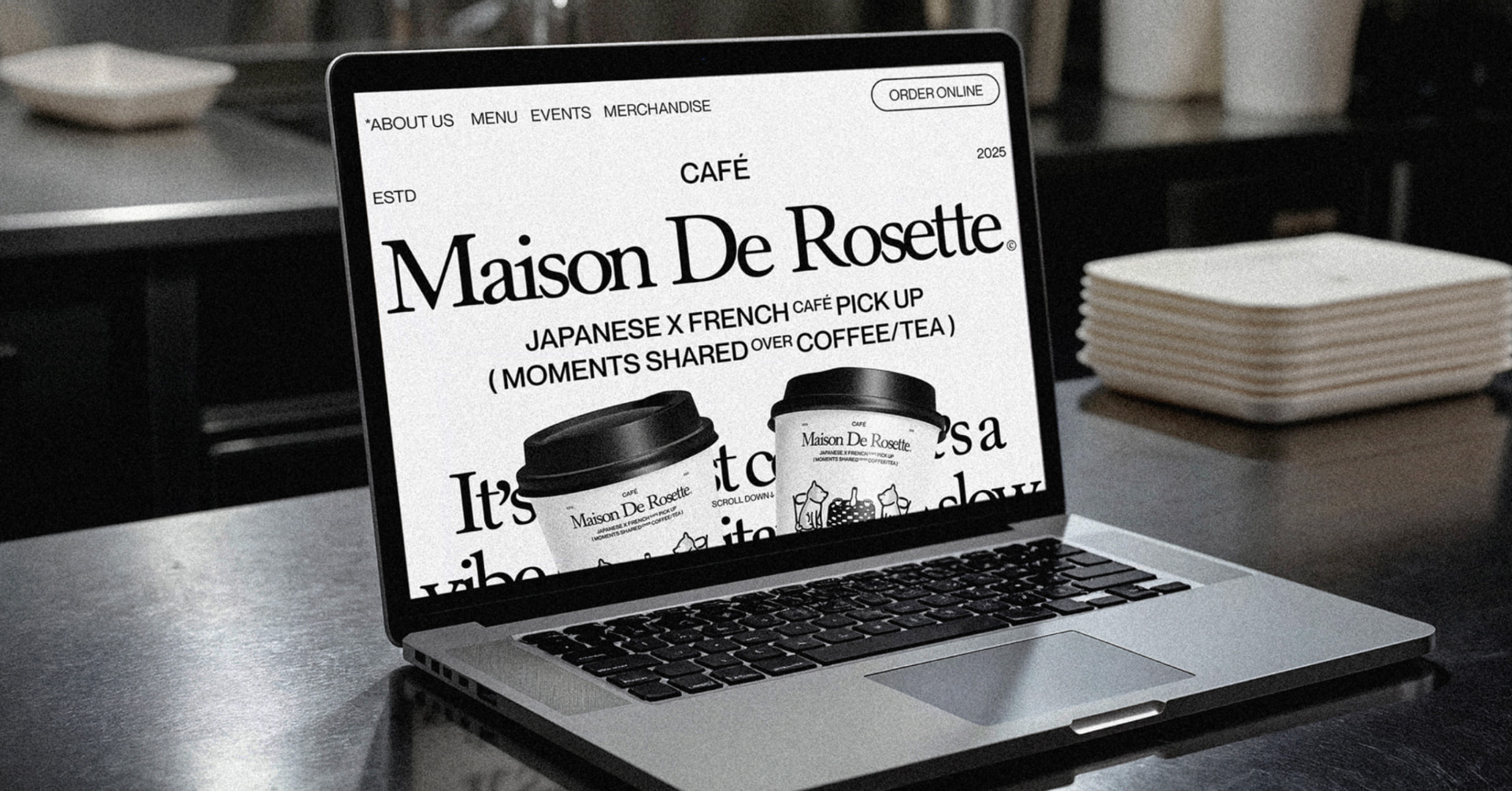 maison de rosette website mockup